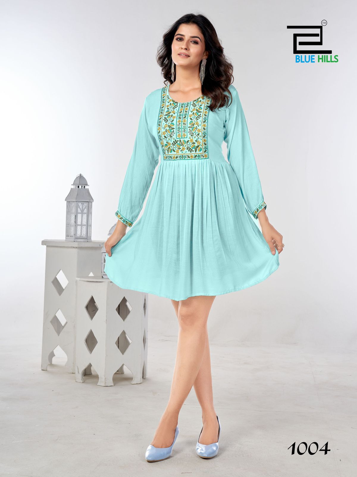 Bloom By Blue Hills Rayon Designer Short Kurti Wholesale Shop In Surat